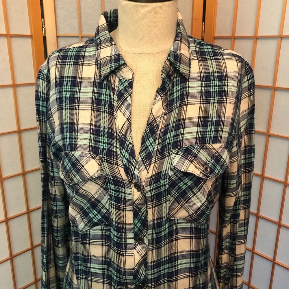 Sneak Peek Denim Plaid Dress - Small - Picture 3 of 5
